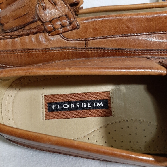 Florsheim Leather Slip-On Tassel Loafers Men 8.5 - Picture 2 of 11